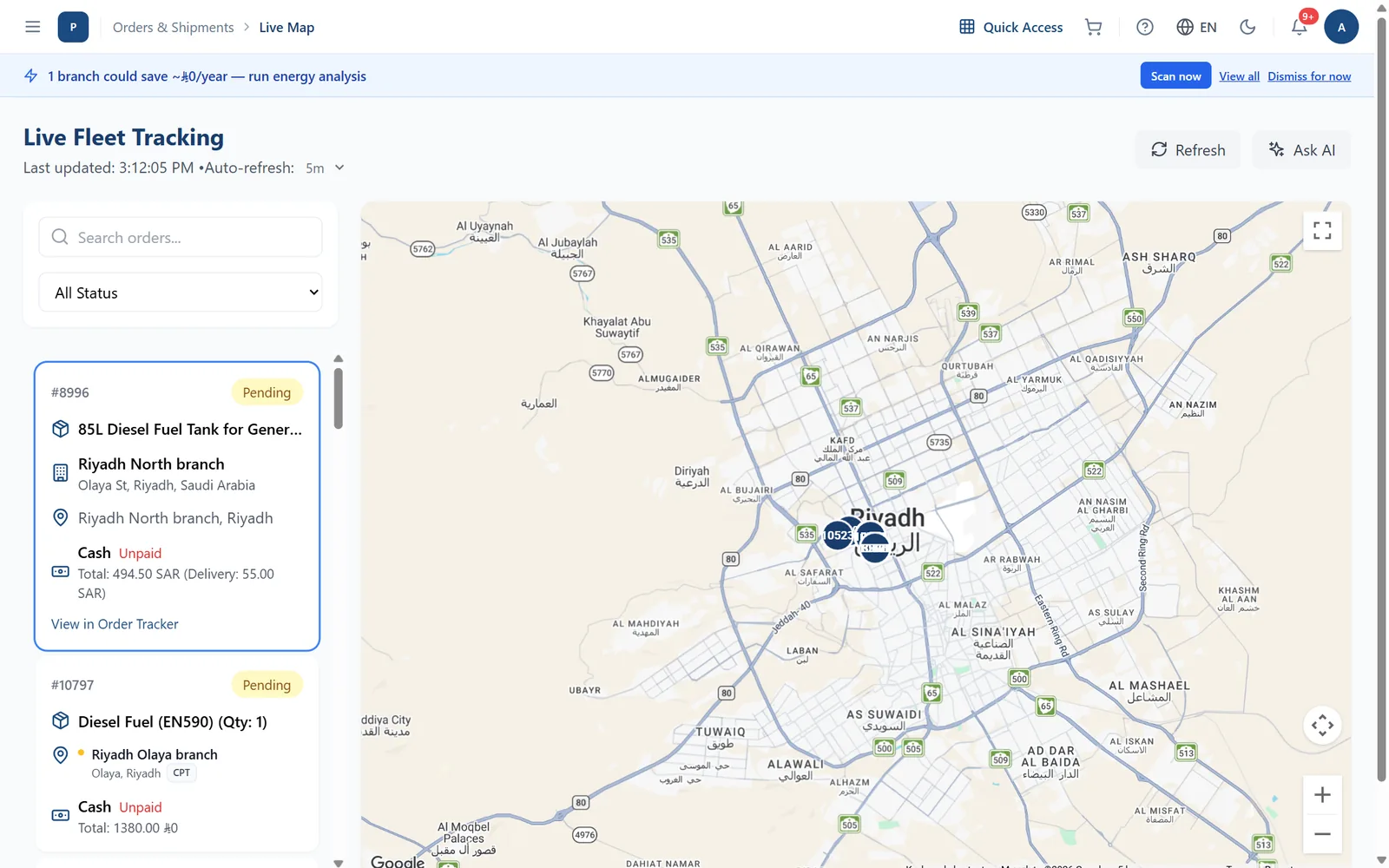 Order status